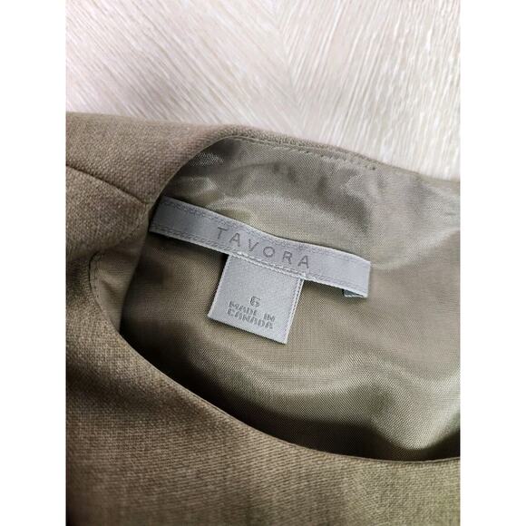 Tavora Women's $172 Milano Taupe Sheath Office Business Dress Women's Size 6 - Picture 10 of 11